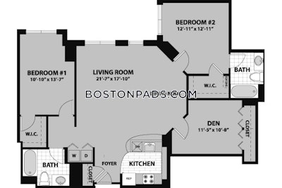 Waltham Nice 2 Bed 1 Bath available on Hope Ave in Waltham  - $3,079